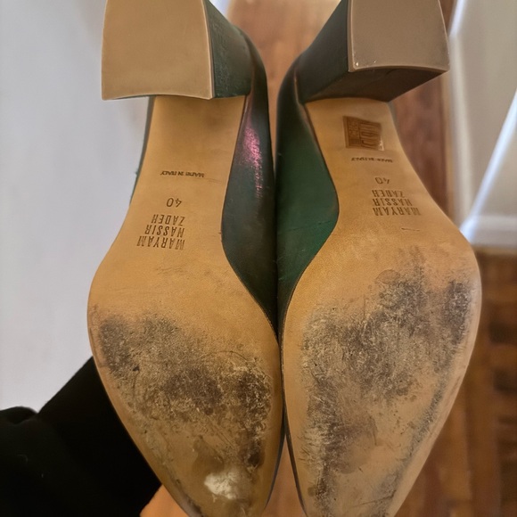 Maryam Nassir Zadeh Iridescent Green and Pink Heels - Picture 6 of 6